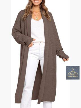 Oversized Long Cardigan Sweater for Women Fall Winter Open Front Coat